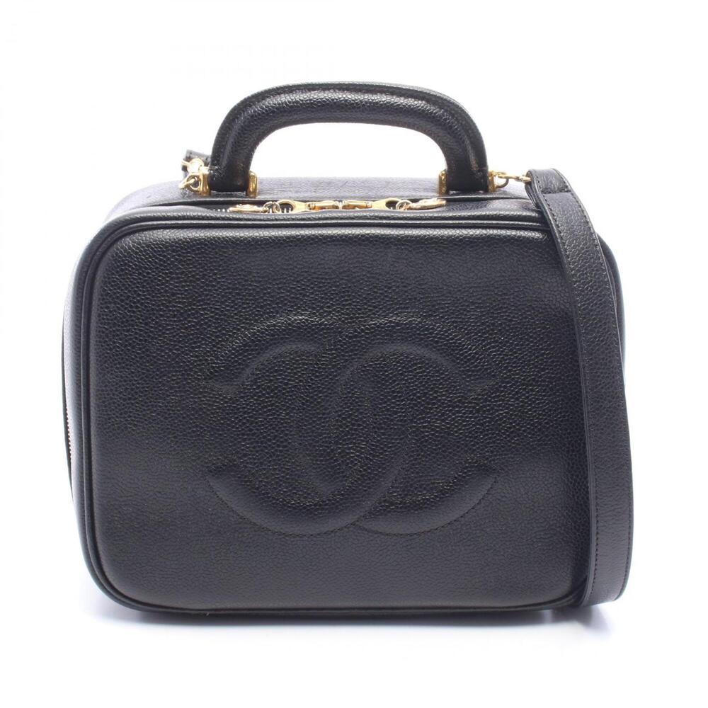Chanel Coco Mark Handbag, Caviar Leather (Grained Calfskin), Women's, Black
